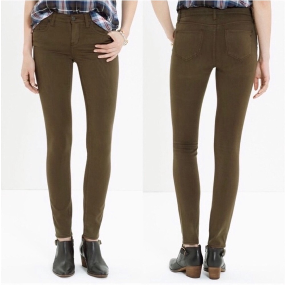 Madewell Army Green Skinny Skinny Jeans Size 24